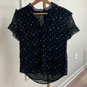 Navy Blue Blouse